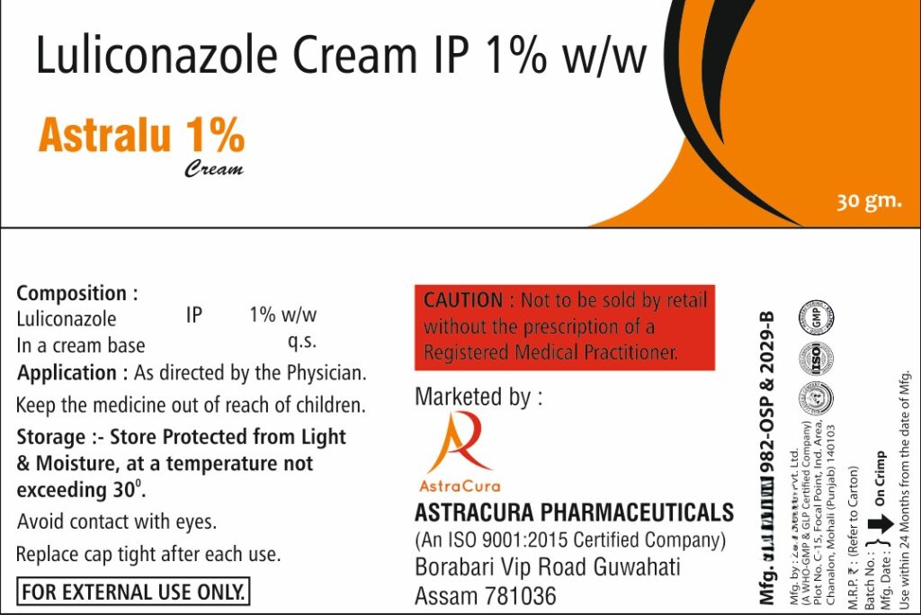 Ont Astralu 1% (Luliconazole cream IP 1% w/w)